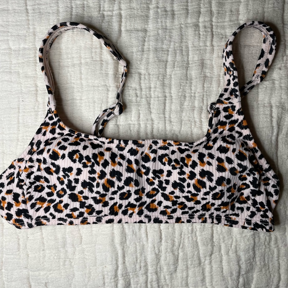Cheetah print swim top